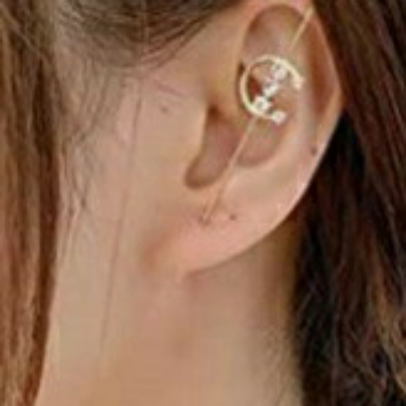 Hypoallergenic Gold crawler wrap earring
